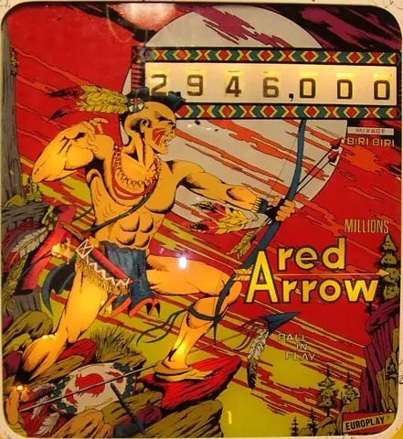 Red Arrow backglass