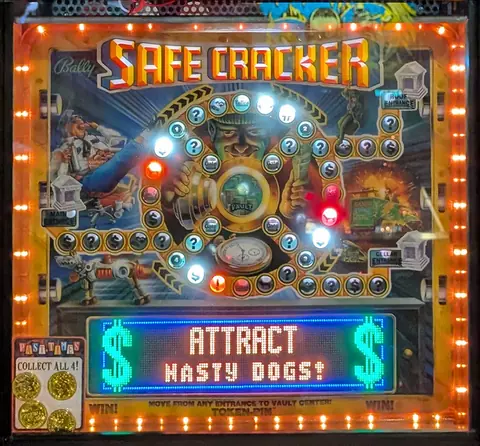 Safe Cracker backglass