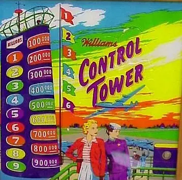 Control Tower backglass