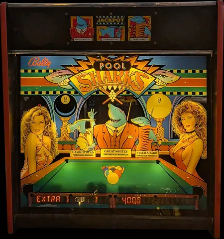 Pool Sharks backglass