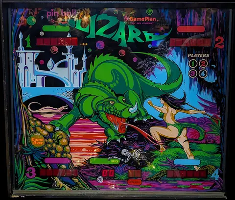 Pinball Lizard backglass