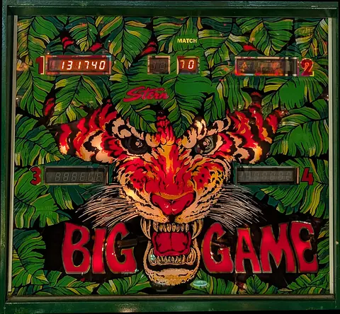 Big Game backglass
