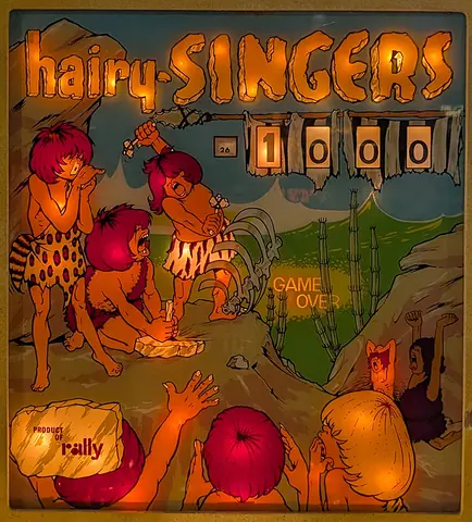 Hairy Singers backglass