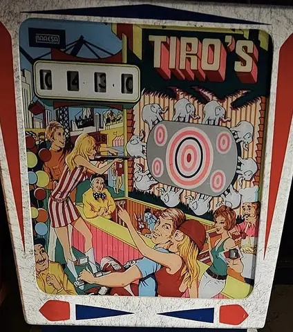 Tiro's backglass