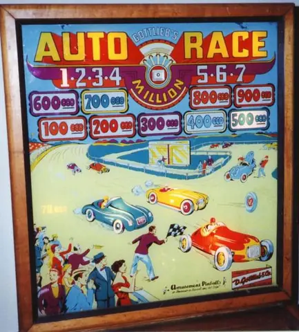 Auto Race backglass