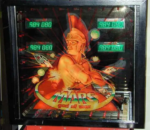 Mars God of War backglass