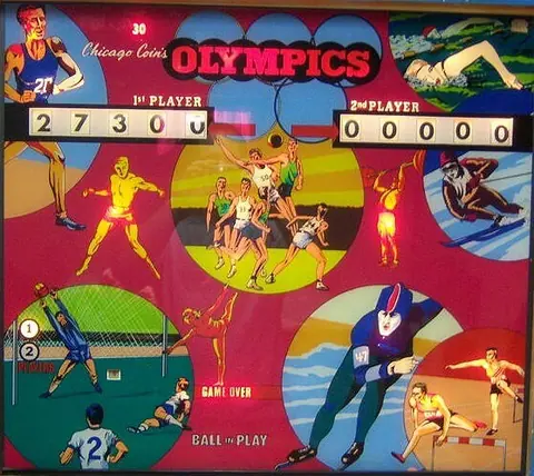 Super Star / Olympics backglass