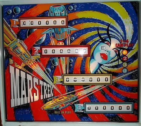 Mars Trek backglass
