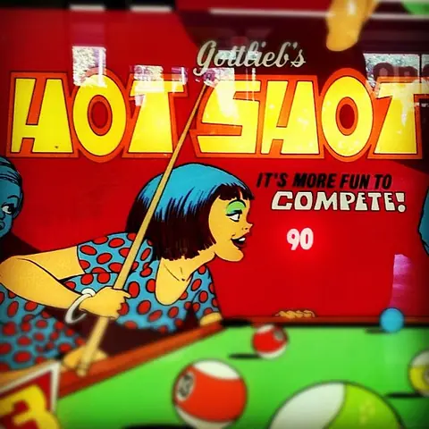 Hot Shot backglass