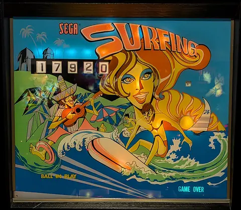 Surfing backglass