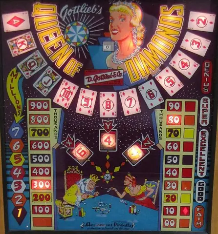 Queen of Diamonds backglass