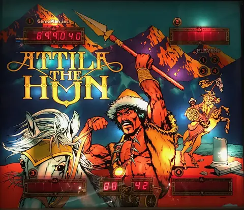 Attila the Hun backglass