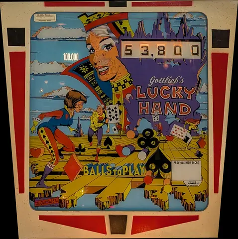 Lucky Hand backglass