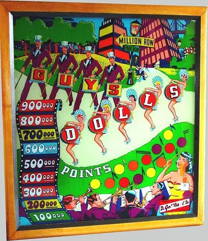 Guys Dolls backglass