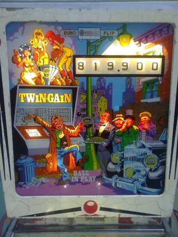 Twin-Gain backglass
