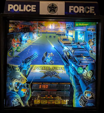 Police Force backglass