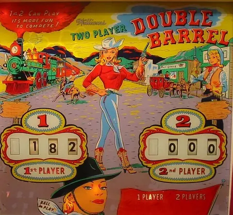 Double Barrel backglass
