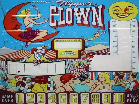Flipper Clown backglass