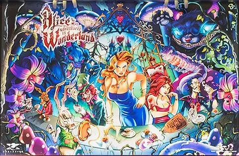 Alice's Adventures in Wonderland backglass