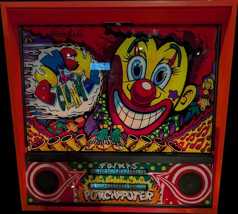 Punchy the Clown backglass