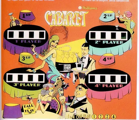 Cabaret backglass
