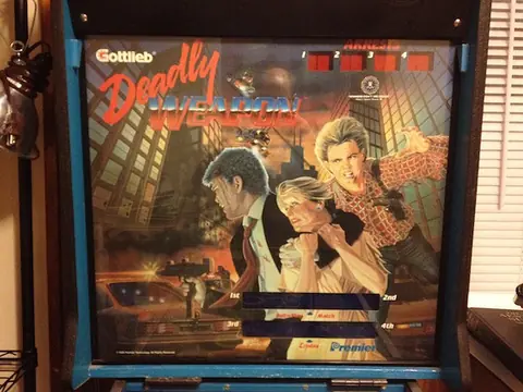 Deadly Weapon backglass