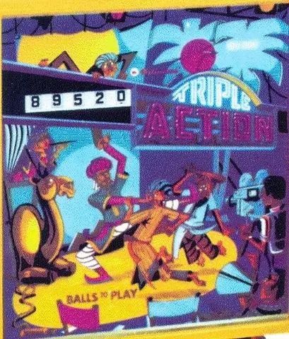 Triple Action backglass