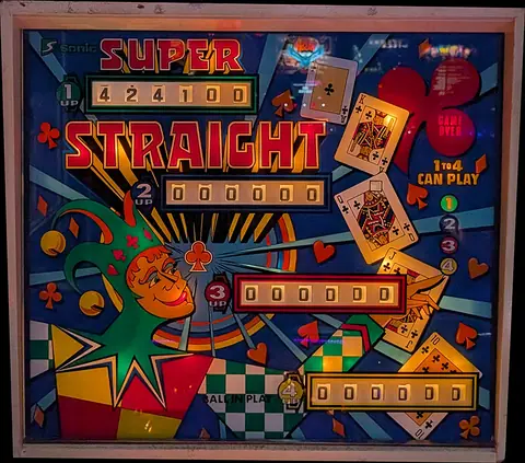 Super Straight backglass