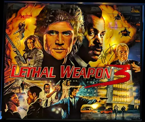 Lethal Weapon 3 backglass