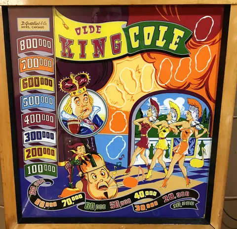 Olde King Cole backglass