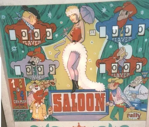 Saloon backglass