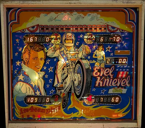 Evel Knievel backglass