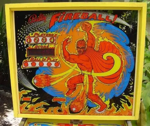 Fireball backglass