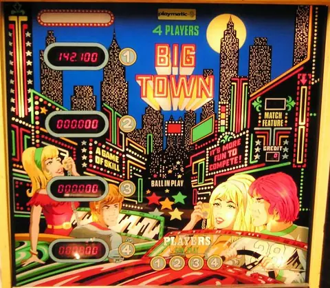 Big Town backglass