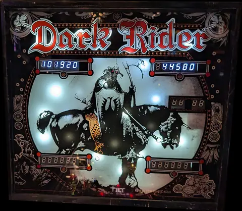 Dark Rider backglass