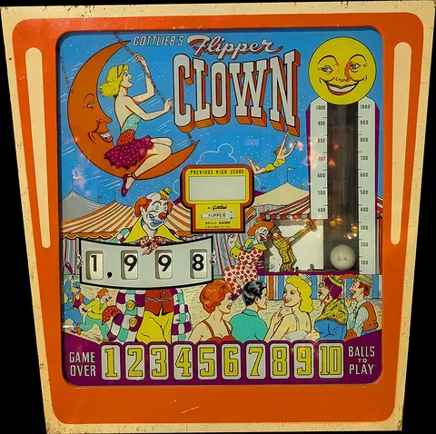 Flipper Clown backglass
