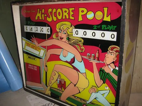 Hi-Score Pool backglass