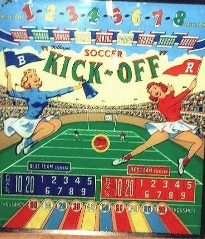 Soccer Kick-Off backglass