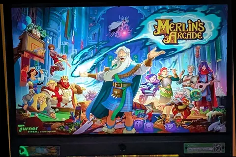 Merlin's Arcade backglass