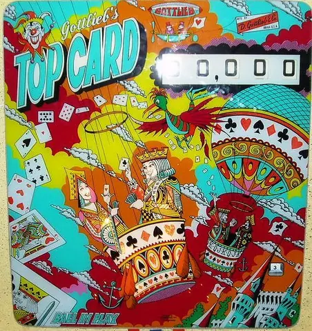 Top Card backglass