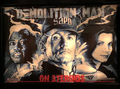 Demolition Man on Steroids backglass