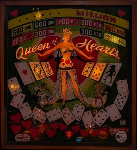 Queen of Hearts backglass