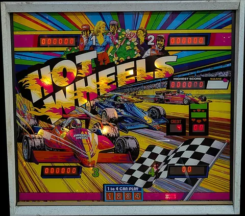 Hot Wheels backglass