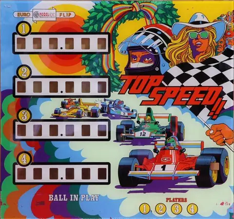 Top Speed / Top Racer backglass