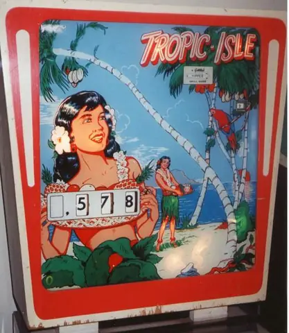 Tropic Isle backglass