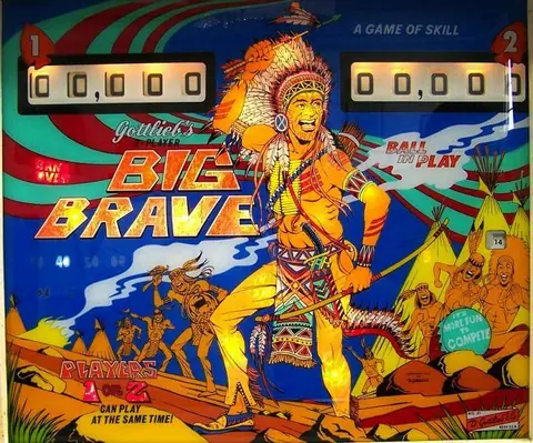 Big Indian / Big Brave backglass