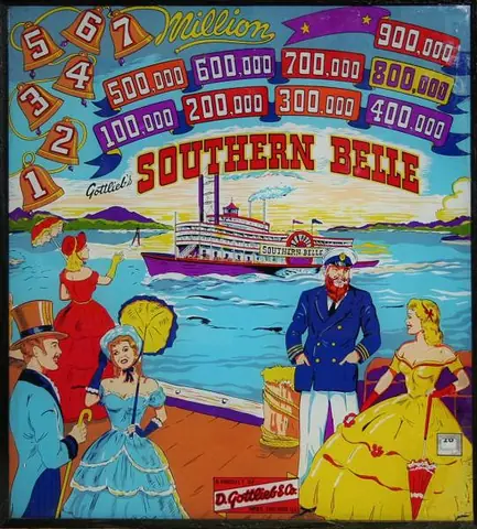 Southern Belle backglass
