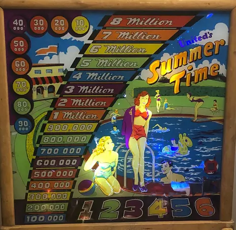 Summer Time backglass