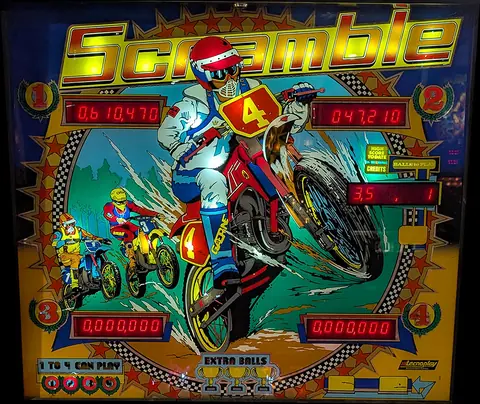 Scramble backglass