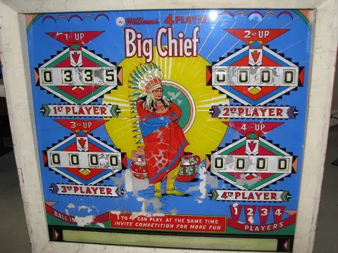 Big Chief backglass